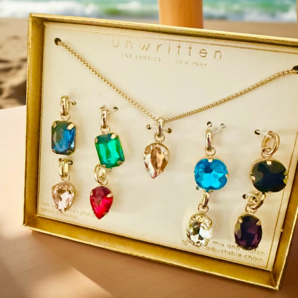 Unwritten Necklace with Interchangeable Gem Charms - Picture 1 of 3